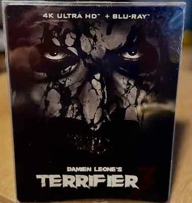 Terrifier 3 - Collector's Ed. w. Steelbook (4K UHD + Blu-ray, Region Free) *NEW* - Image 1 of 4