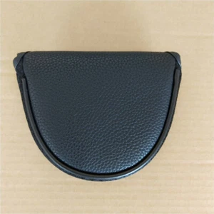 Black PU Leather / Mesh Golf Mallet Putter Club Cover Headcover 13*11cm - Picture 1 of 4