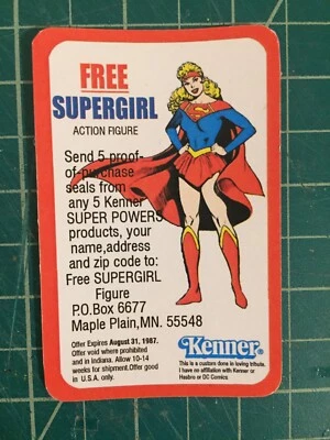 Специальная наклейка Kenner Super Powers предложение Supergirl - Изображение 1 из 2