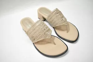 Karen Scott Shoes Sandals Beige Size 7.5 Women's Thongs  - Picture 1 of 8
