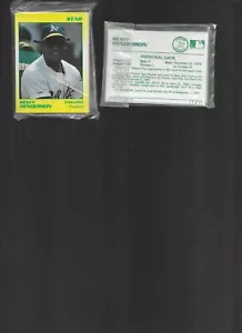 RICKEY HENDERSON 1991 STAR CO.SET - SELLADO DE FÁBRICA - CANTIDADES DISPONIBLES - Imagen 1 de 1