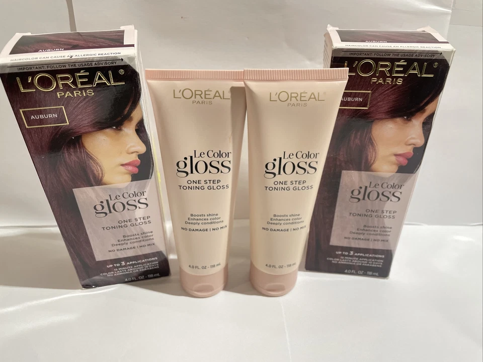 (2) L'Oreal Paris Le Color Gloss AUBURN One Step Toning Gloss - Image 1 of 1