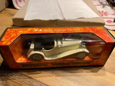 MM - Matchbox Models of Yesteryear Y-1 1936 Jaguar SS 100 weiss OVP - Bild 1 von 3