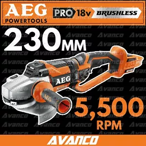 AEG 18V 230mm Brushless Angle Grinder Tool Only Dual Battery BEWS18BLX230-0 NEW - Picture 1 of 8