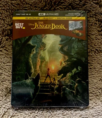 The Jungle Book Steelbook 4K ULTRA HD + BLU-RAY + DIGITAL CODE LIMITED EDITION - Image 1 of 2
