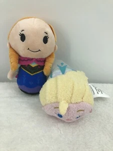 Disney FROZEN Plush ELSA Tsum Tsum 3.5” ANNA Itty Bitty Hallmark - Picture 1 of 7