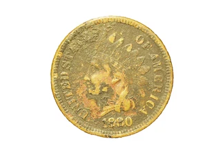 1880 INDIAN HEAD CENT #3 - Picture 1 of 2