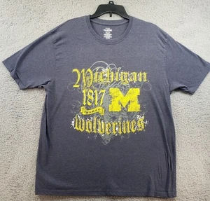Michigan Wolverines Shirt Men's XL Crew Neck T-Shirt Distress Look Comfo - Picture 1 of 7