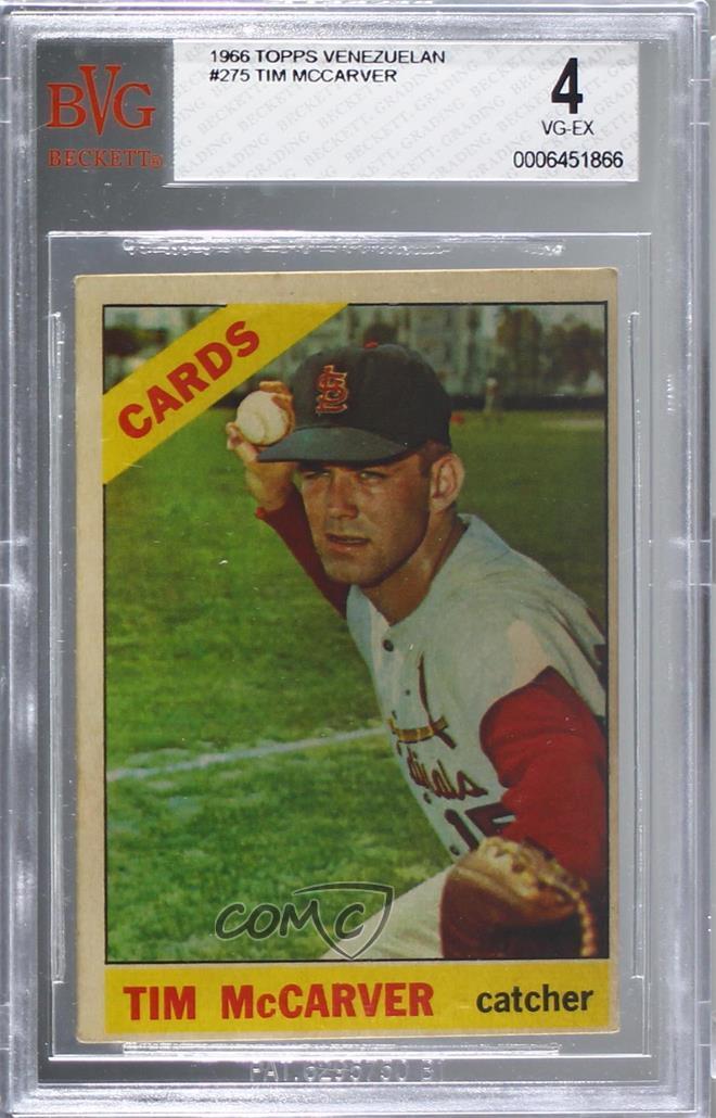 1966 Topps Venezuelan Tim McCarver #275 BVG 4