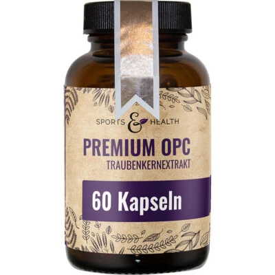 CDF SPORTS & HEALTH SOLUTIONS Premium OPC Traubenkernextrakt - 300 mg reines OPC aus Frankreich 60 Kapseln