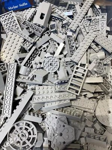 Lego ® 100 hellgraue Steine - light bluish gray - Fliesen, Basic, Platten - grau - Bild 1 von 4
