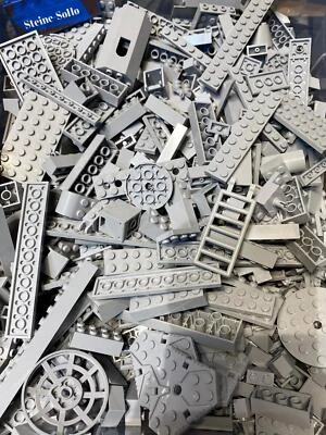 Lego ® 100 hellgraue Steine - light bluish gray - Fliesen, Basic, Platten - grau - Bild 1 von 4
