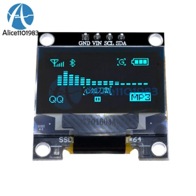 0.96" I2C IIC Serial 128X64 128*64 Blue OLED LCD LED Display Module for Arduino - Image 1 of 4