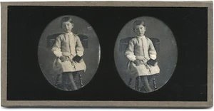 Daguerreotypie Stereo Stellt Dar Eine Kleines Mädchen Sitzend Frankreich Um 1855 - Picture 1 of 3