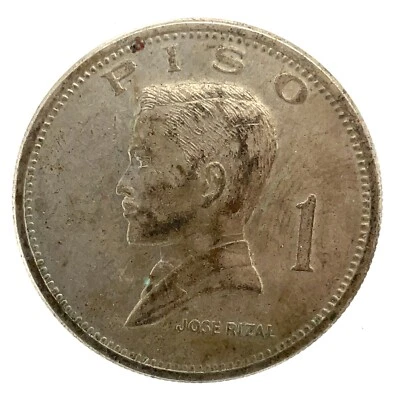 1972 Philippines 1 Piso CU/NI/Zinc Coin Jose Rizal One Piso  KM 203 - Image 1 of 4