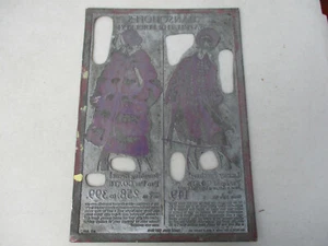 Fashion Advertisement Metal Printing Plaste Antique Glamour San Francisco CA - Imagen 1 de 8