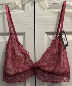 Fredericks of Hollywood Pink Caroline Bralette Size 1X NEW - Picture 1 of 3