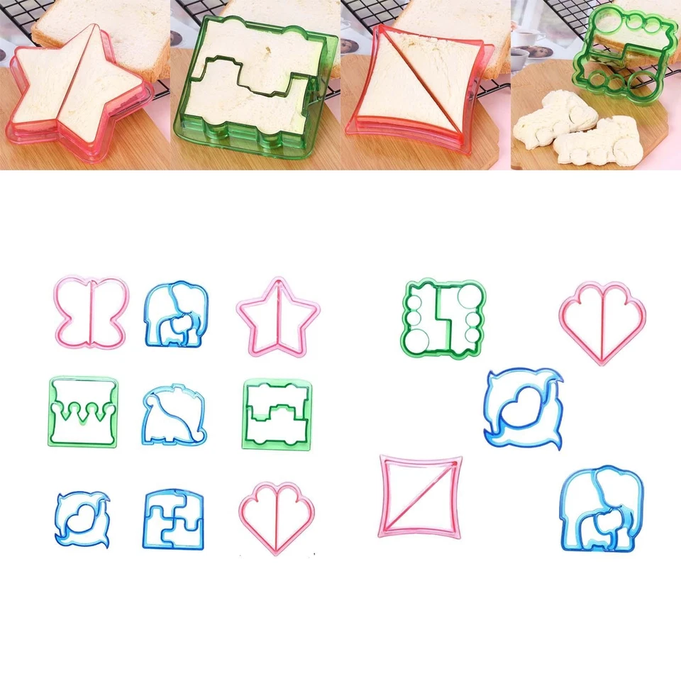 Bunter Sandwichschneider Brotschneider Gemüse Obst Käse Spaß Ausstecher Plätzchen - Bild 1 von 1