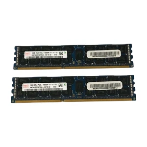 32GB (2x16GB) Hynix 2Rx4 PC3L-10600R HMT42GR7MFR4A-H9 ECC server DELL R610 R710 - Picture 1 of 3