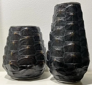 Uttermost Kapil Tortoise Shell Designer Vases (Set Of 2) By Jim Parsons 18802 - Picture 1 of 10