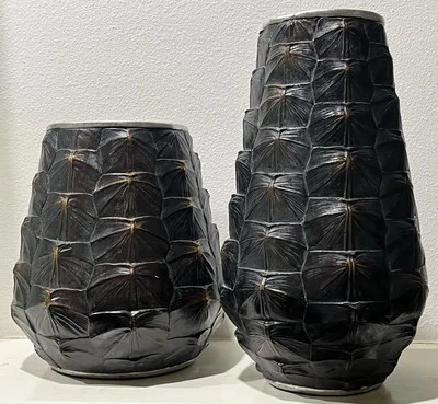 Uttermost Kapil Tortoise Shell Designer Vases (Set Of 2) By Jim Parsons 18802 - Image 1 of 4