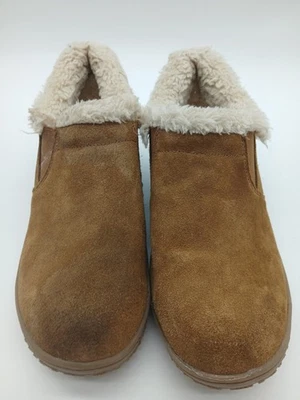 Botas botines Minnetonka Eagan para mujer 10 M marrón gamuza piel sintética forradas sin cordones Foto 1 de 4