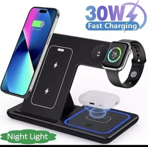 Station de Charge magnétique 5-en-1 sans fil pour iPhone,Apple Watch,AirPods - Zdjęcie 1 z 8