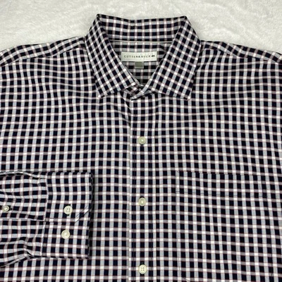 Camisa de vestir Cutter & Buck para hombre XL azul marino/rojo/blanco a cuadros Foto 1 de 4