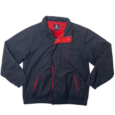 Vintage Chaps Ralph Lauren Jacket Mens S Small Navy Fleece Lined Full Zip Snap - Image 1 of 4