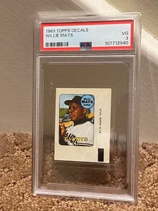 1969 Topps Decals Willie Mays PSA 3 LOW POP NEW CASE J - Picture 1 of 1