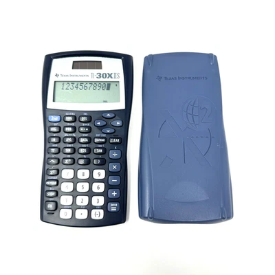 Texas Instruments TI-30XIIS Scientific Calculator Blue Case Tested Working - Image 1 of 4