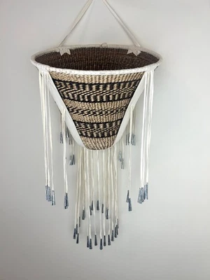 Apache Split Weave Wicker Hanging Burden Basket by Linda Guzman - Image 1 of 4