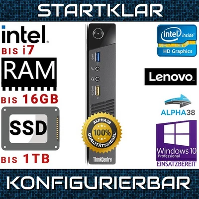 Lenovo ThinkCentre M73 Win 10 PRO PC 🔥Configurabile Intel i7 1 TB SSD 16GB RAM - Immagine 1 di 4