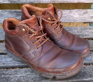 Clarks Rico Rise Mens Brown Leather Active Air Boots Size UK7G Walking - Picture 1 of 11