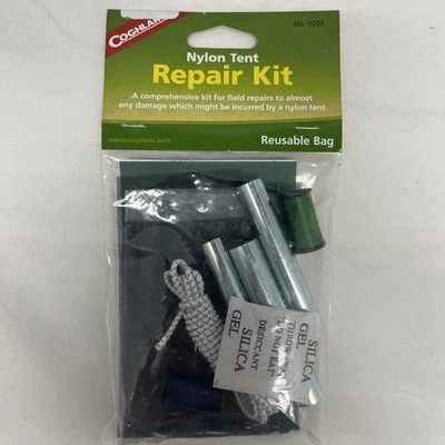 Kit de reparación de tienda de nailon Coghlans ripstop 2 parches hilo emergencia camping senderismo Foto 1 de 2