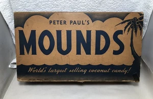 Rare Vntg Peter Paul’s Mounds Candy Store Display Advertising Box W Coconut Tree - Picture 1 of 18