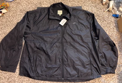 Trailside Supply Co 4XL Chaqueta de Lluvia Negra Rompevientos Nueva con Etiquetas - 100% Nylon Foto 1 de 4