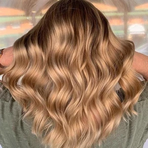 Pelucas delanteras de encaje 100 % cabello humano resaltado beige dorado claro Balayage - Imagen 1 de 4