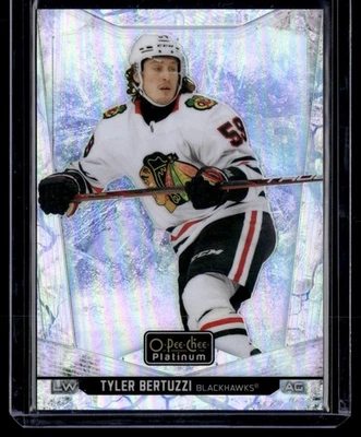 2024-25 O Pee Chee PLATINUM - Artic Freeze 48/99 - Tyler BERTUZZI, BLACKHAWKS NM - Image 1 of 2