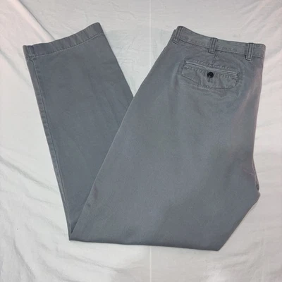 LL Bean Chino Standard Fit Classic Pants Men’s 38x34 Gray - Image 1 of 4