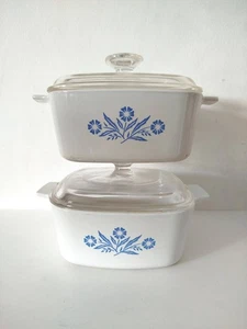 CorningWare Vintage Plat Casserole Four Blue Cornflower Pyrex Couvercle Cocotte - Imagen 1 de 16