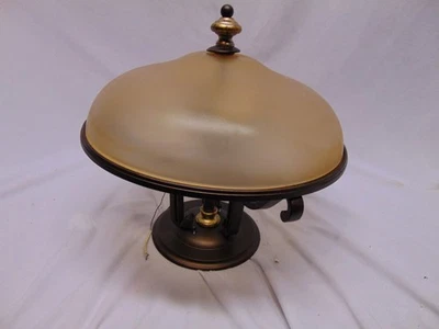 Quoizel Overhead 吸顶灯 褐色 彩色玻璃 圆顶 il 345 JZ 1715HL 14 — 第 1/4 张图片