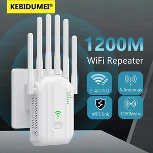 WiFi Signal Extender Range Repeater Booster Internet Amplifier 1200Mbps UK-Plug - Picture 1 of 8