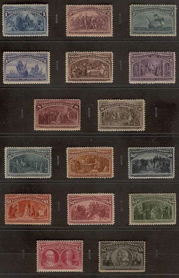 US #230 - 245 COMPLETE ORIGINAL COLUMBIAN MINT STAMP SET (ALL 16 ISSUES) 1893 - Image 1 of 4