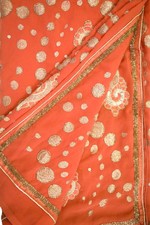 Vintage Indian Traditional Saree Sarong Georgette Sari Recycle Fabric PGS1212