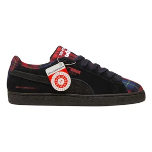 PUMA Pl Suede Classic Tartan Lace Up Mens Black Sneakers Casual Shoes 30841702 - Picture 1 of 6