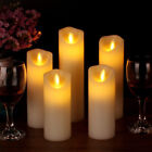 5x Moving Wick LED Pillar Candles Light w/ Remote Timers Event Table Decoration