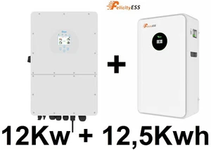 Hybrid Wechselrichter DEYE 12KW + Batterie Speicher Akku 12,5 kWh LUX PV Solar - Bild 1 von 13