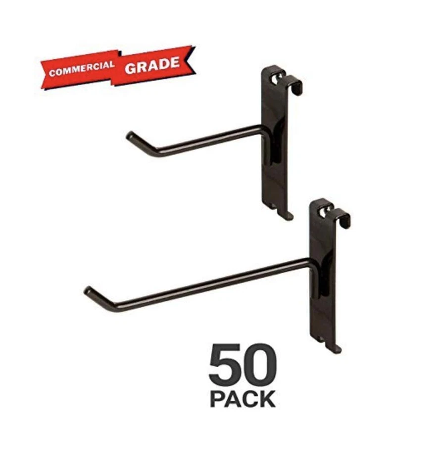 Gridwall Hooks Combo Pack of 25 - 4" Gridwall Hooks + 25 - 6" Gridwall Hooks - B - Image 1 of 1