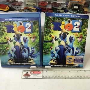 Rio 2 (Blu-ray/DVD/Digital HD Code, 2014, 2-Disc Set) Brand New Sealed w/ Sleeve - Picture 1 of 6